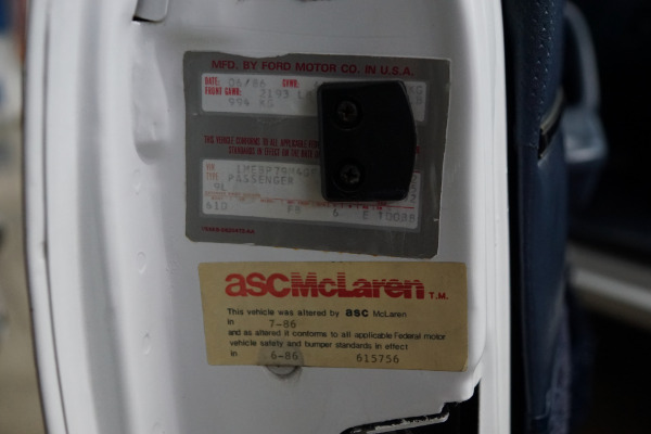 Used 1986 Mercury ASC McLAREN PROTOTYPE CONVERTIBLE WITH 18K ORIG MILES! 5.0 L | Torrance, CA