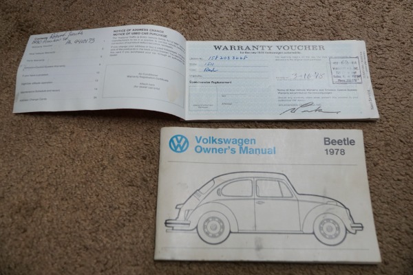 Used 1978 Volkswagen Super Beetle Fuel Injection Convertible with 62K orig miles  | Torrance, CA