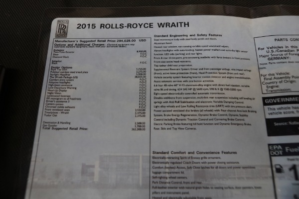 Used 2015 Rolls-Royce Wraith 2 Door V12 Twin Turbo Coupe with 16K miles | Torrance, CA