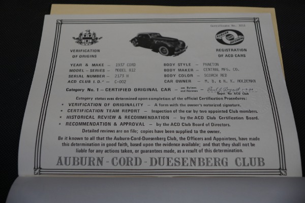 Used 1937 Cord 812 289 V8 Phaeton | Torrance, CA