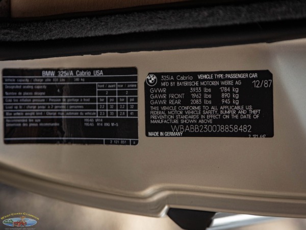 Used 1988 BMW 325i Convertible with 72K original miles | Torrance, CA