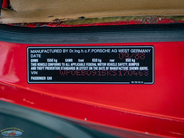 Used 1989 Porsche 911 Turbo Look 2 Door Cabriolet with 49K original miles | Torrance, CA