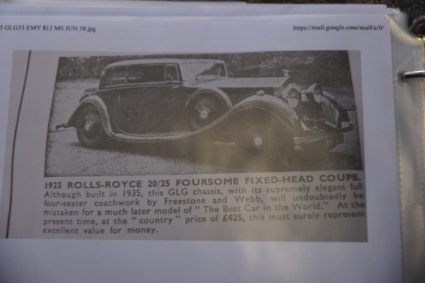 Used 1935 Rolls-Royce 20/25 Coupe by Freestone & Webb  | Torrance, CA