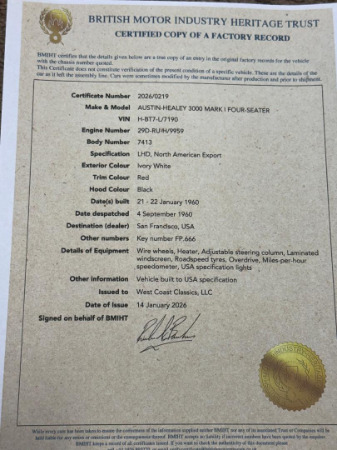 Used 1960 Austin-Healey BT7 Roadster  | Torrance, CA