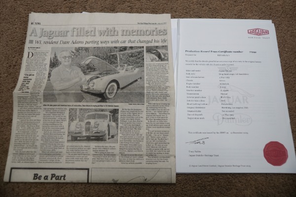 Used 1953 Jaguar XK 120 Drop Head Coupe Matching #s | Torrance, CA