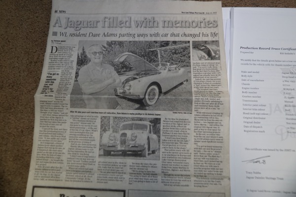 Used 1953 Jaguar XK 120 Drop Head Coupe Matching #s | Torrance, CA