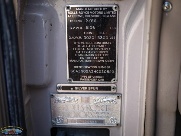 Used 1987 Rolls-Royce Silver Spur with 63K orig miles  | Torrance, CA