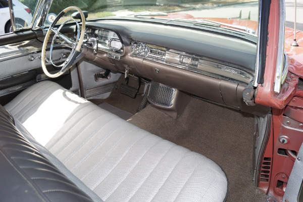 Used 1957 Cadillac Coupe de Ville Silver Brocade Pattern Cloth & Black Leather | Torrance, CA