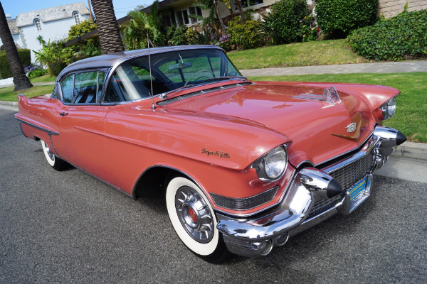 Used 1957 Cadillac Coupe de Ville Silver Brocade Pattern Cloth & Black Leather | Torrance, CA