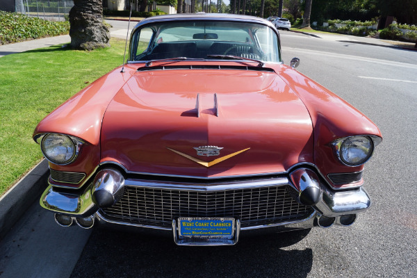 Used 1957 Cadillac Coupe de Ville Silver Brocade Pattern Cloth & Black Leather | Torrance, CA